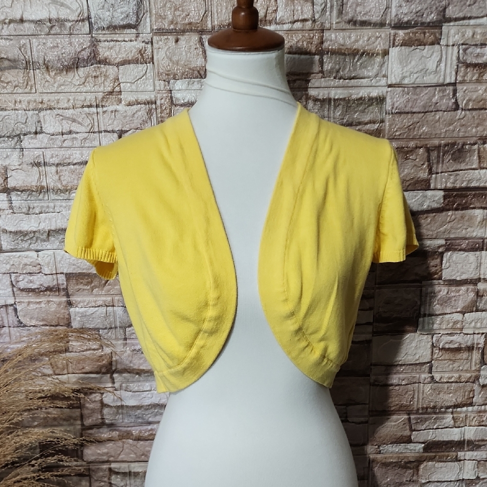 Madison Leigh Yellow Women's Bolero Cardigan